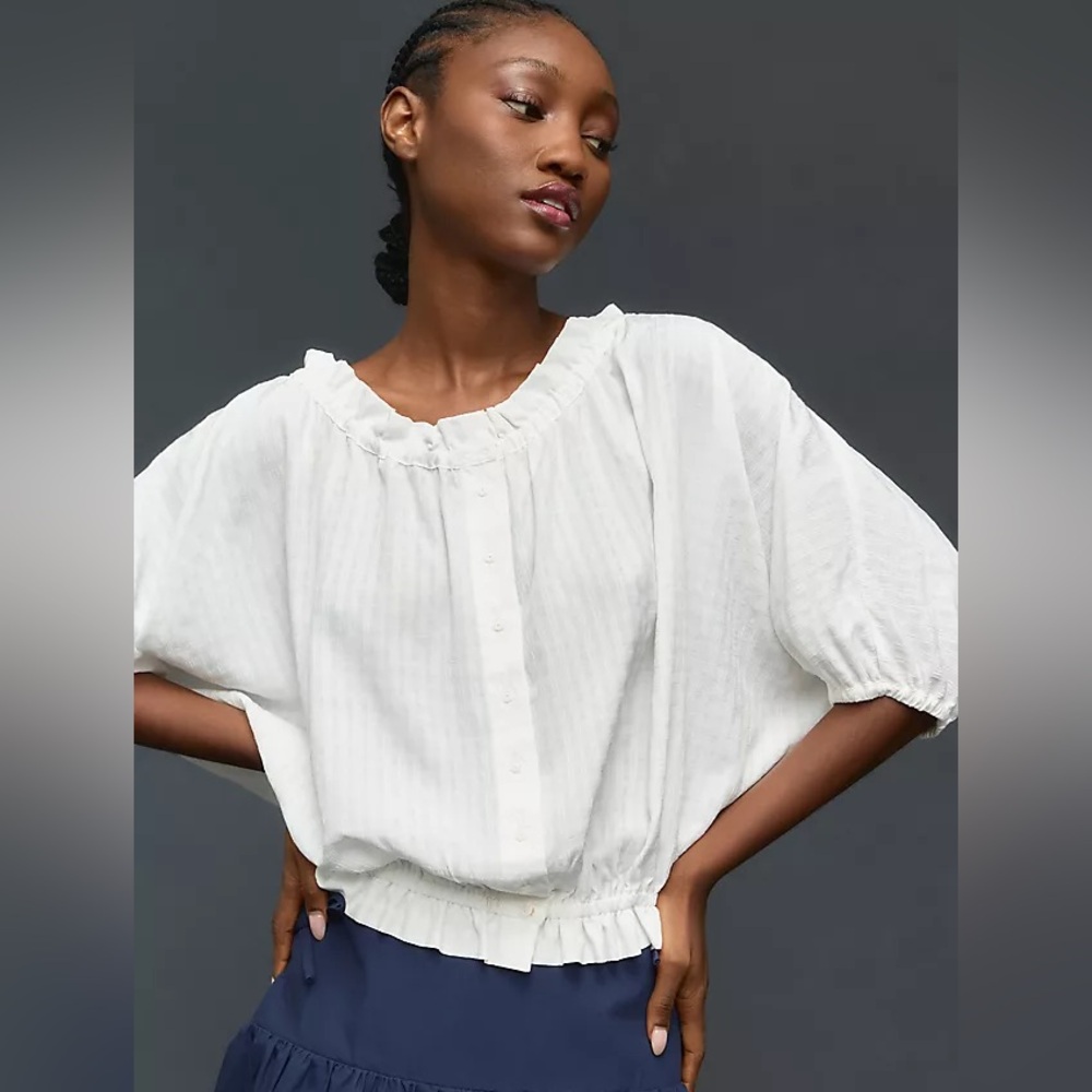 Maeve White Off-Shoulder Top
